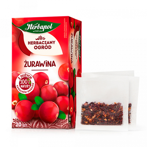 Чай пакетированный 20*2,5г, "Herbapol" фруктовый, со вкусом клюквы