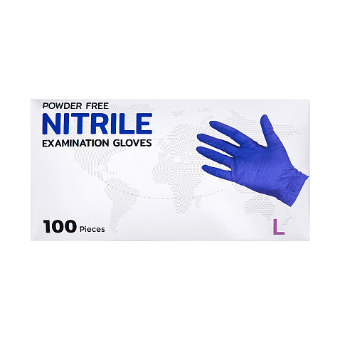 Перчатки нитриловые неопудр. одноразовые Nitrile, фиолетовый, 100шт, разм. L