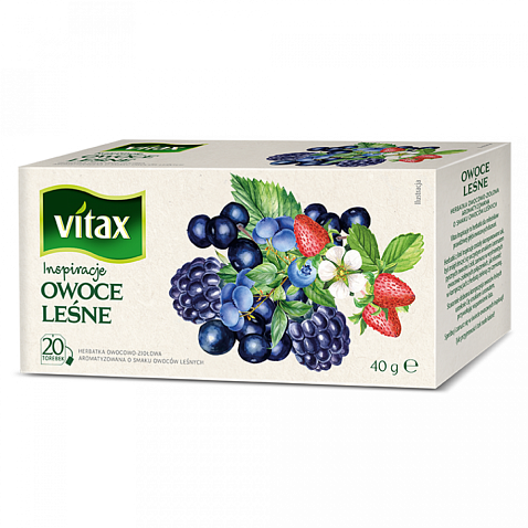 Чай пакетированный 20*2г, "Vitax" фруктовый, со вкусом лесных ягод