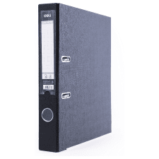 Папка регистратор А4, 50мм, Deli ПВХ ЭКО, черный