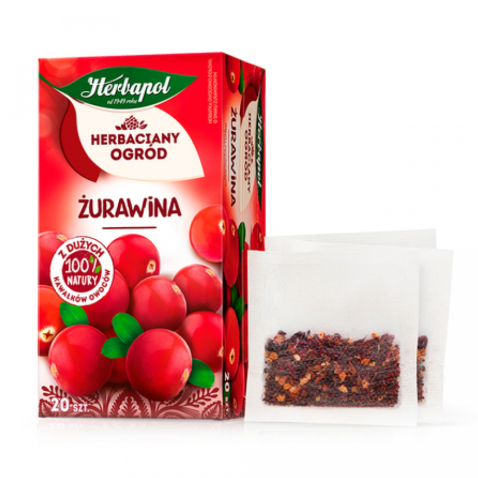 Чай пакетированный 20*2,5г, "Herbapol" фруктовый, со вкусом клюквы