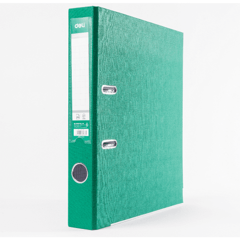Папка регистратор А4, 50мм, Deli ПВХ ЭКО, зеленый Папка регистратор А4, 50мм, Deli ПВХ ЭКО, зеленый