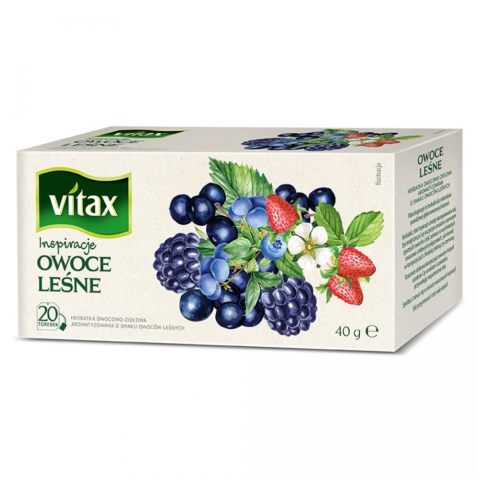 Чай пакетированный 20*2г, "Vitax" фруктовый, со вкусом лесных ягод