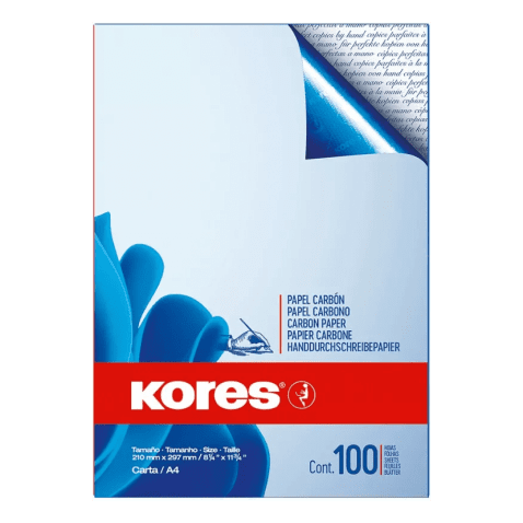 Бумага копировальная А4 100л Kores, синий